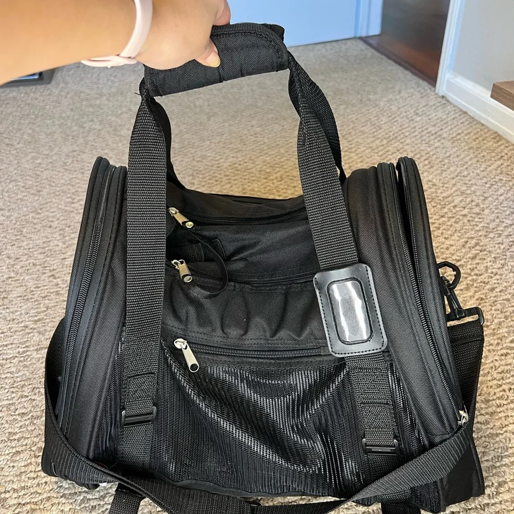 ASPCA airline approved black pet carrier